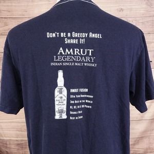 AMRUT LEGENDARY INDIAN SINGLE MALT WHISKEY DRAM HUNTERS T-SHIRT L